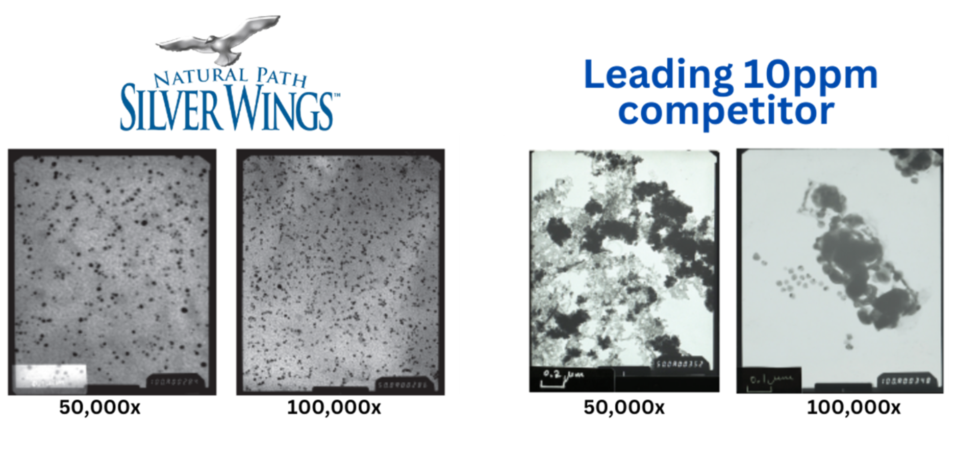 Silver particle size should be smallest for better absorption.